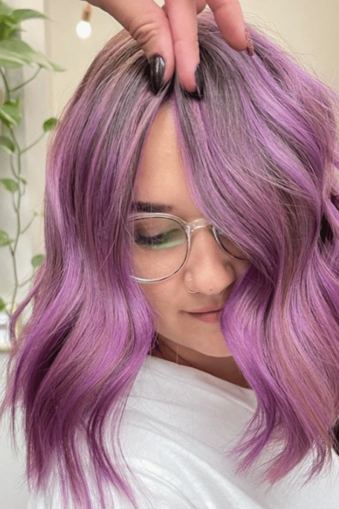 Hight purple hair