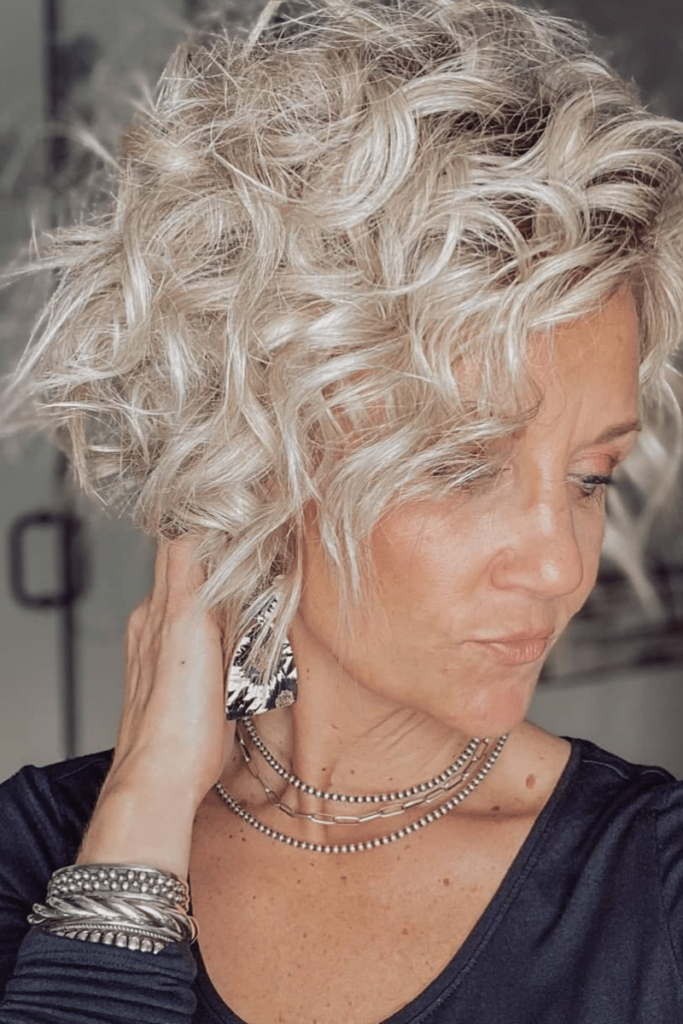 Short curly hair for women over 60