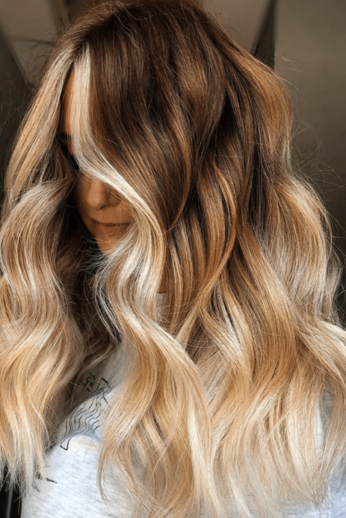 brown to blonde ombre
